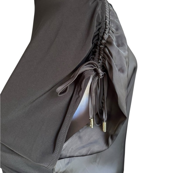 Nine West Ruched Shoulder Tie Elegant Black Women's Top Size 2X NWT - Picture 7 of 17